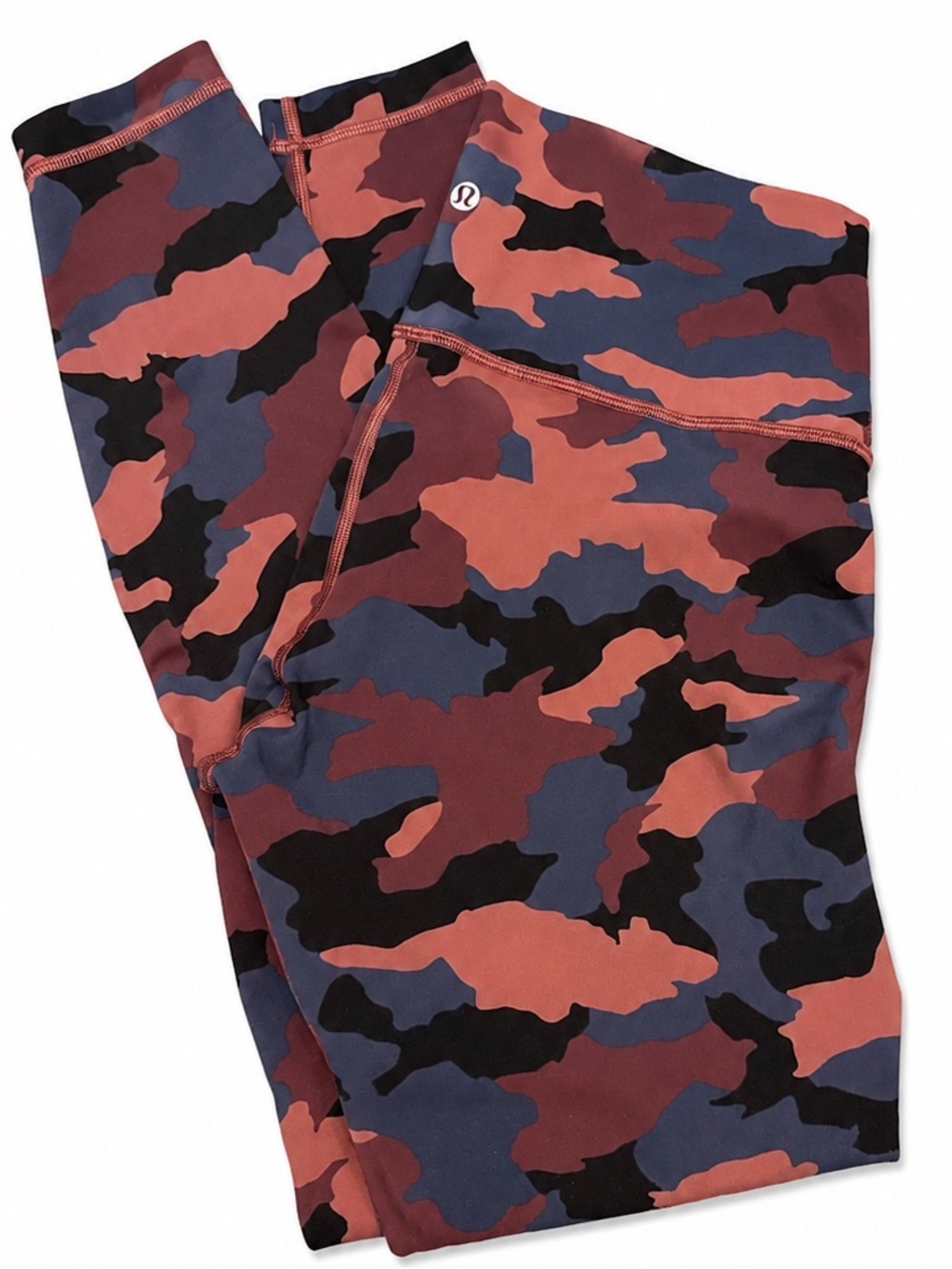 lululemon athletica Kids' Camo Leggings - Coral/Blue/Black